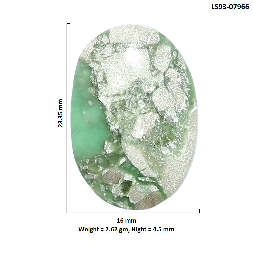 Utah Variscite 16x23.35x4.5 mm Oval Shape Polished Gemstone LS93-07966