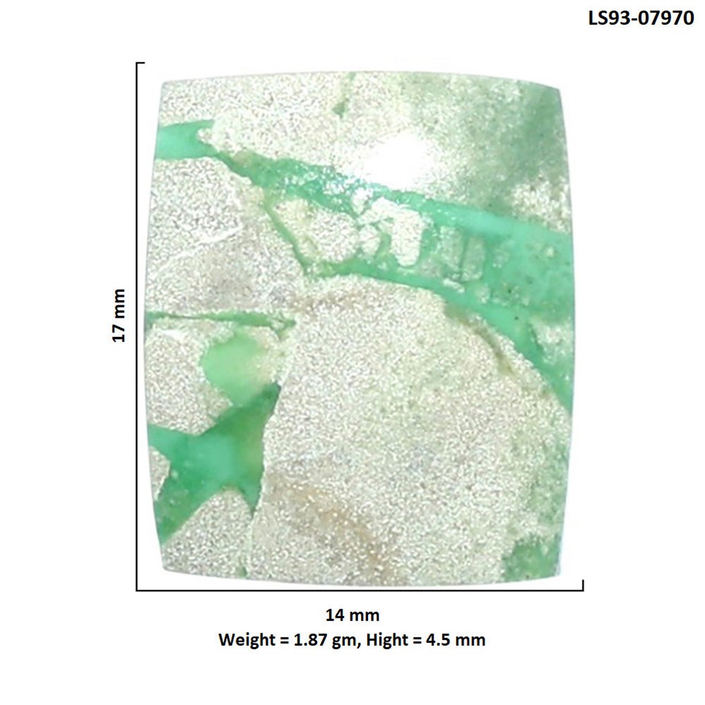 Utah Variscite 14x17x4.5 mm Baguette Shape Polished Gemstone LS93-07970