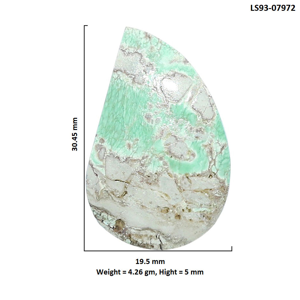 Utah Variscite 19.5x30.45x5 mm Fancy Shape Polished Gemstone LS93-07972