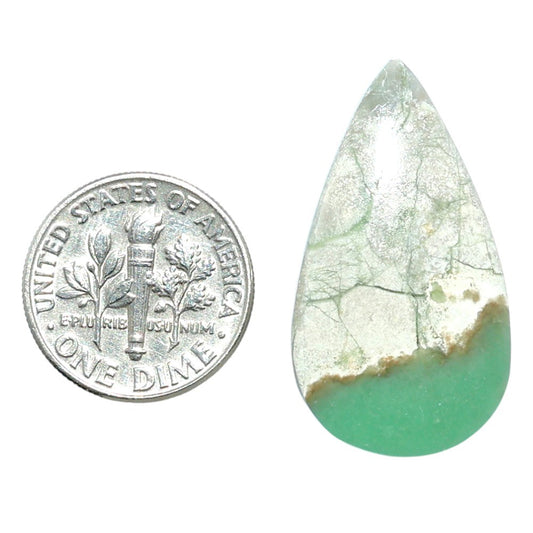 Utah Variscite 17x30.7x5 mm Pear Shape Polished Gemstone LS93-07975