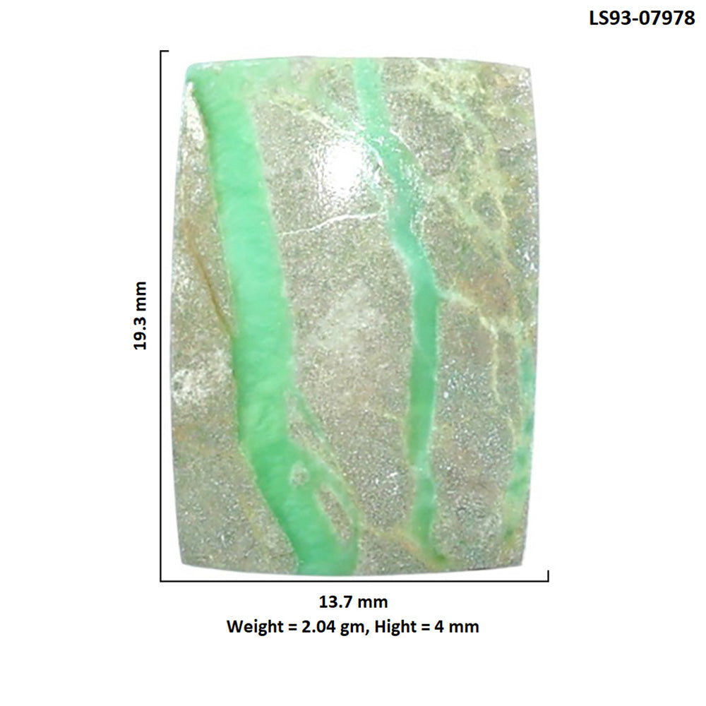 Utah Variscite 13.7x19.3x4 mm Baguette Shape Polished Gemstone LS93-07978