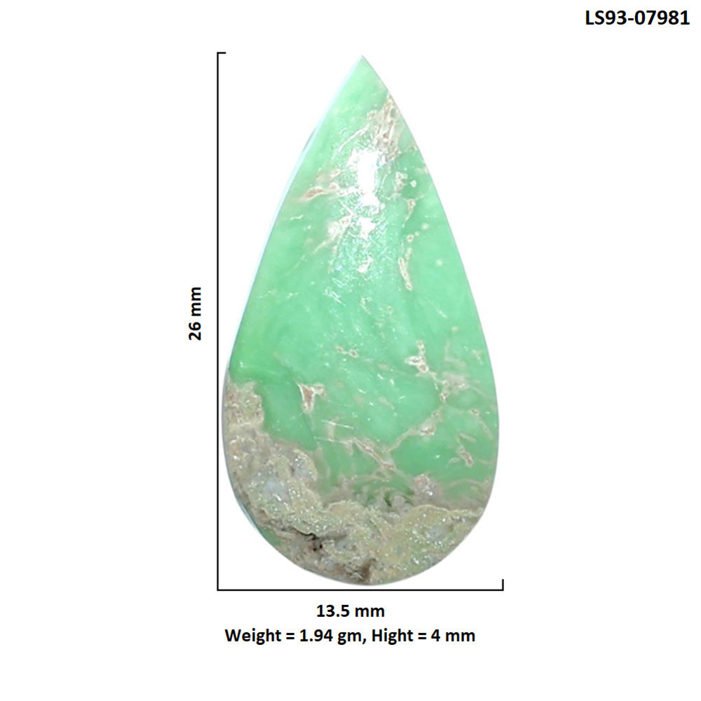 Utah Variscite 13.5x26x4 mm Pear Shape Polished Gemstone LS93-07981