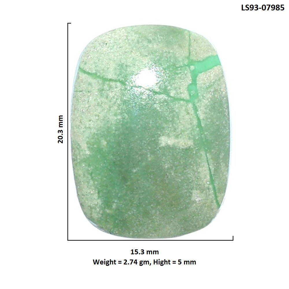 Utah Variscite 15.3x20.3x5 mm Cushion Shape Polished Gemstone LS93-07985