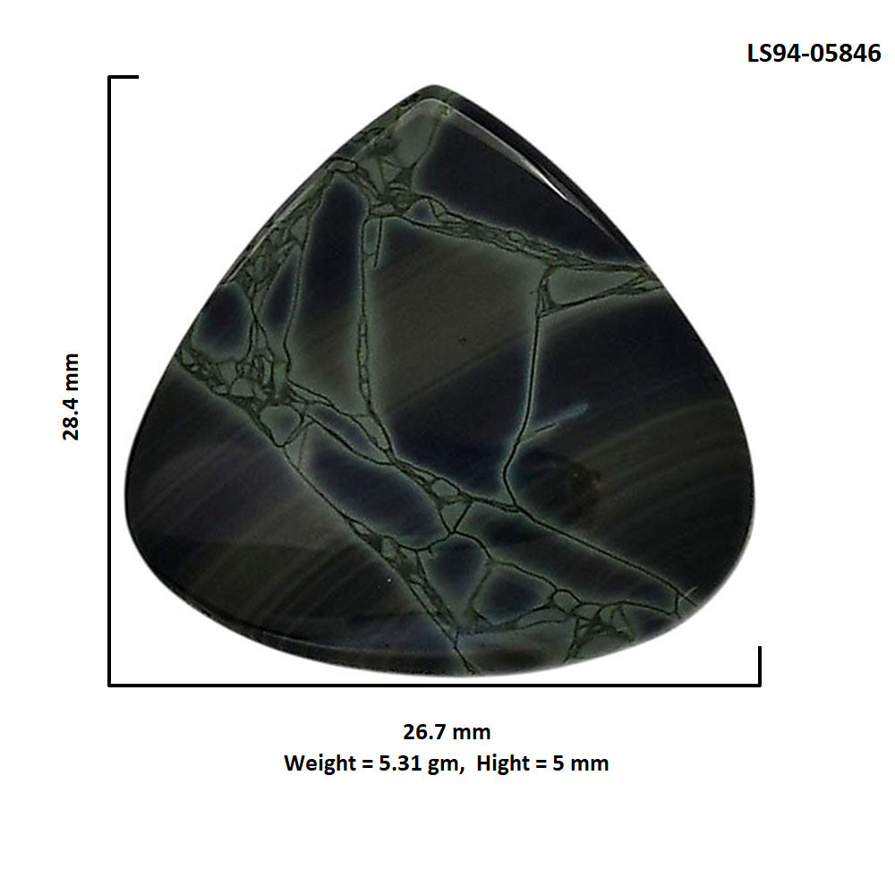 Spider Web Obsidian 26.7x28.4x5 mm Heart Shape Polished Gemstone LS94-05846