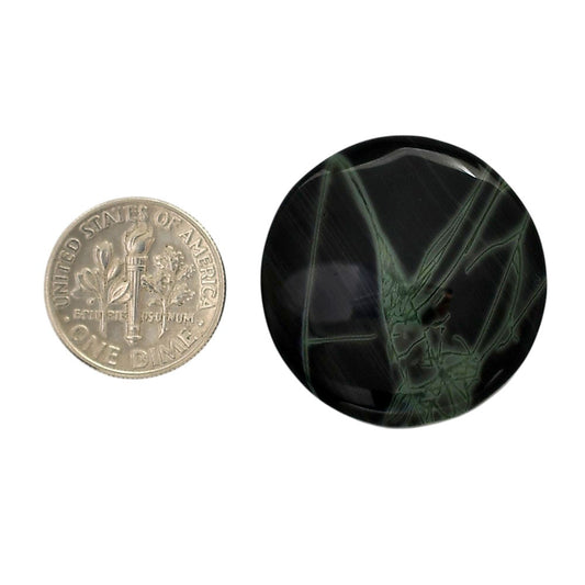 Spider Web Obsidian 28.4x28.4x6 mm Round Shape Polished Gemstone LS94-05849