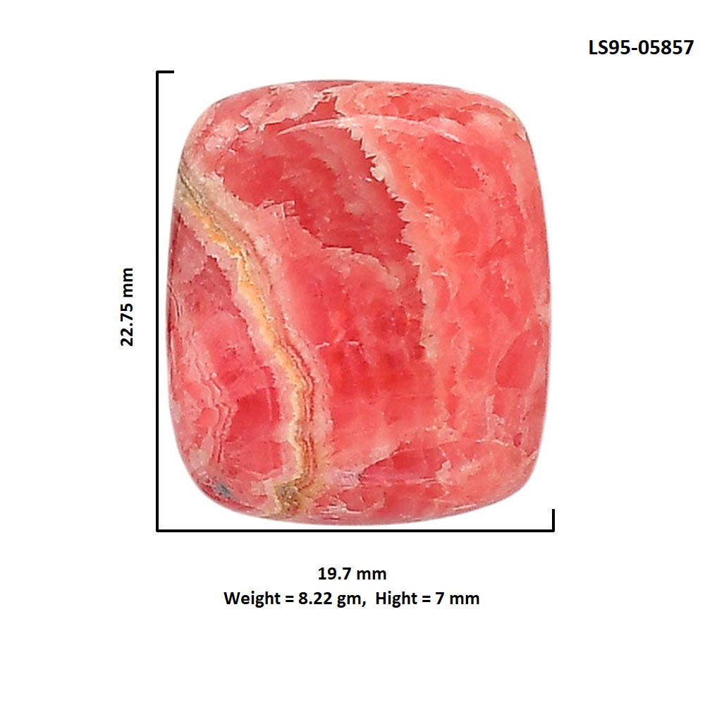 Rhodochrosite Argentina 19.7x22.75x7 mm Cushion Shape Polished Gemstone LS95-05857