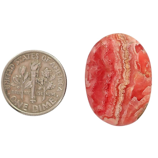 Rhodochrosite Argentina 18x25x6.3 mm Oval Shape Polished Gemstone LS95-05860