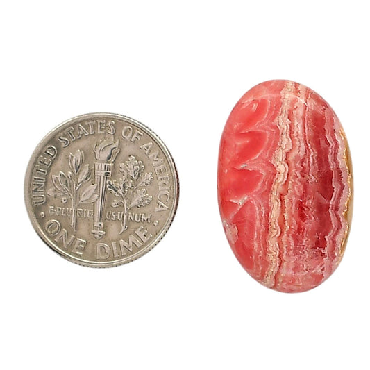 Rhodochrosite Argentina 15.8x24.5x6.2 mm Oval Shape Polished Gemstone LS95-05861
