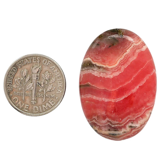 Rhodochrosite Argentina 22.3x32x5.5 mm Oval Shape Polished Gemstone LS95-05868