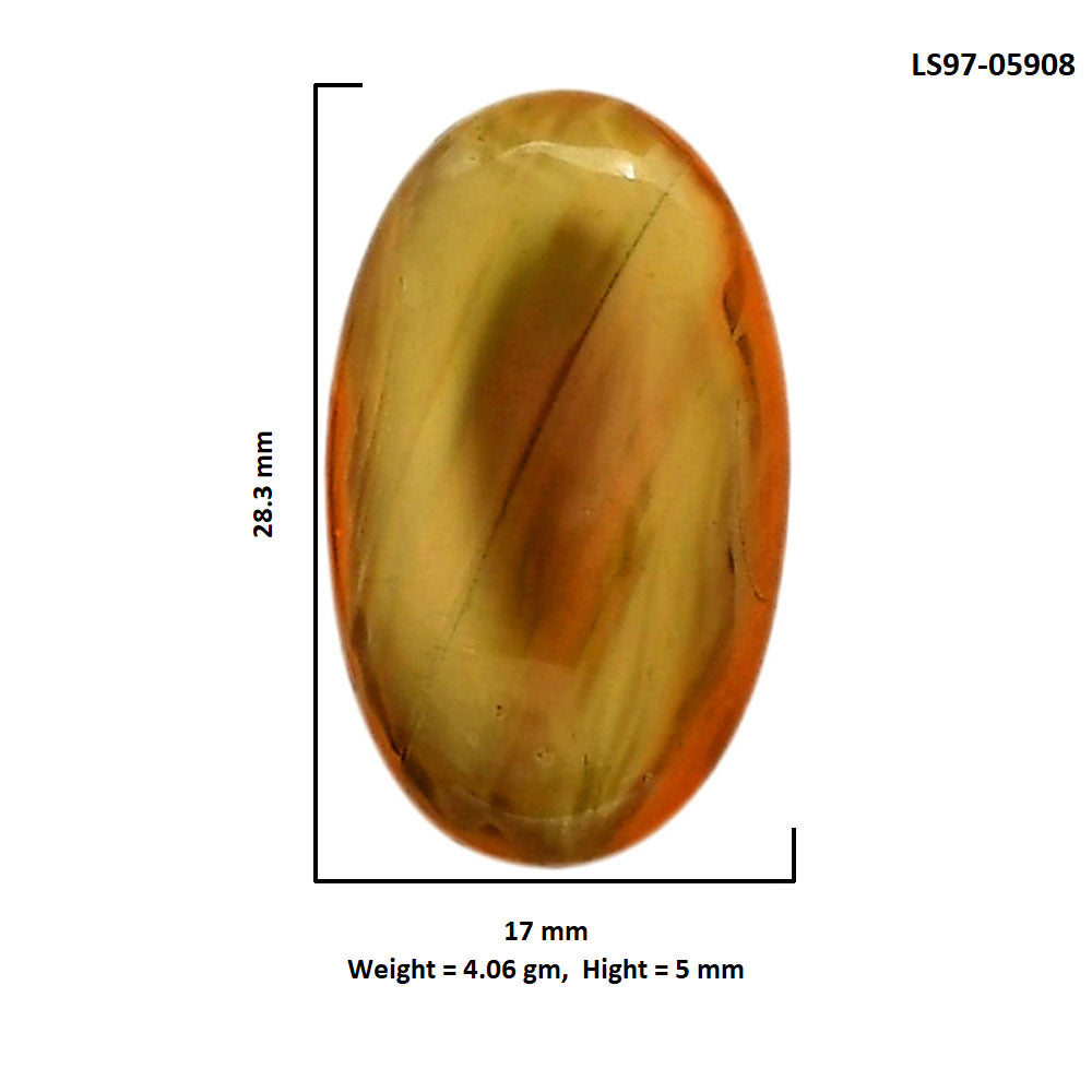 Imperial Jasper 17x28.3x5 mm Oval Shape Polished Gemstone LS97-05908