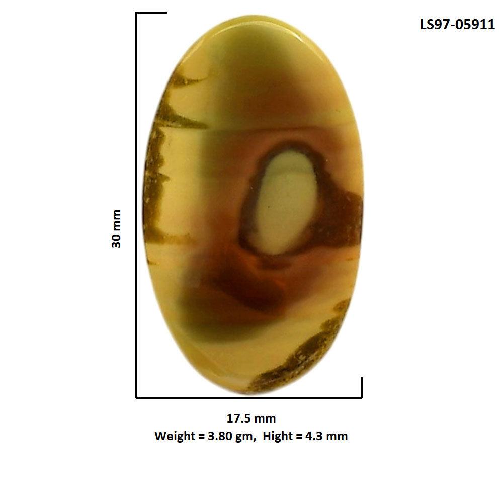Imperial Jasper 17.5x30x4.3 mm Oval Shape Polished Gemstone LS97-05911