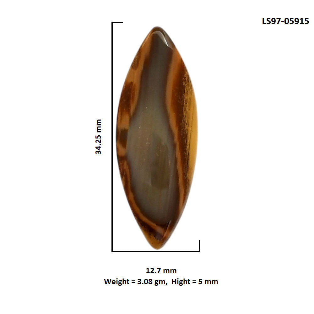 Imperial Jasper 12.7x34.25x5 mm Marquise Shape Polished Gemstone LS97-05915