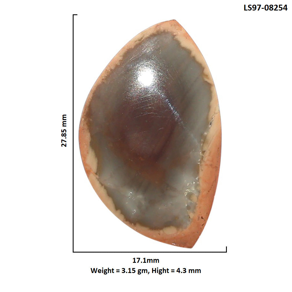 Imperial Jasper 17.1x27.85x4.3 mm Fancy Shape Polished Gemstone LS97-08254