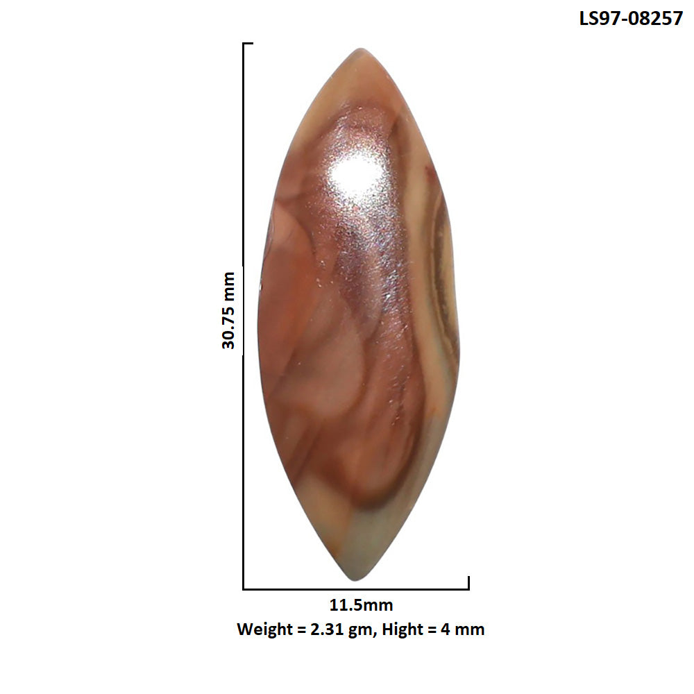 Imperial Jasper 11.5x30.75x4 mm Marquise Shape Polished Gemstone LS97-08257