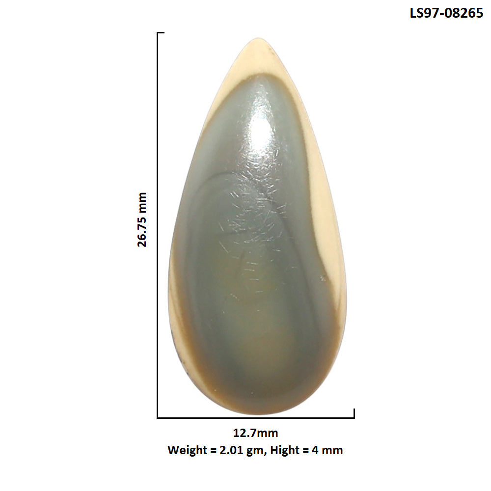 Imperial Jasper 12.7x26.75x4 mm Pear Shape Polished Gemstone LS97-08265
