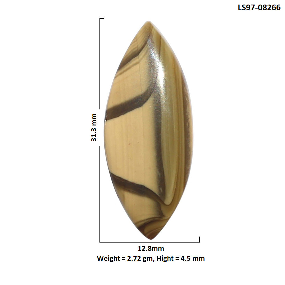 Imperial Jasper 12.8x31.3x4.5 mm Marquise Shape Polished Gemstone LS97-08266