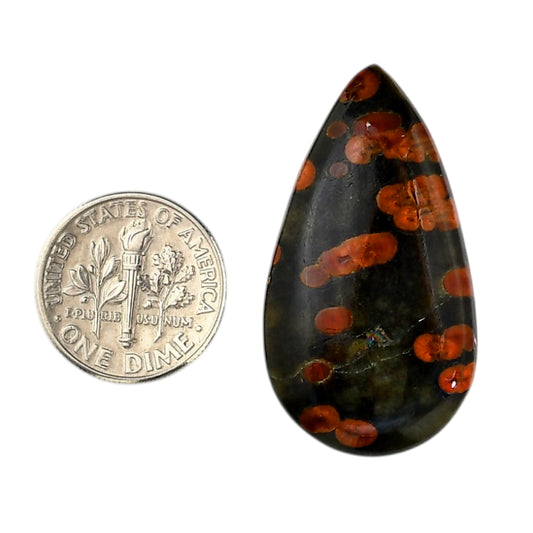 Peanut Obsidian 19.8x36.25x5 mm Pear Shape Polished Gemstone LS98-05985