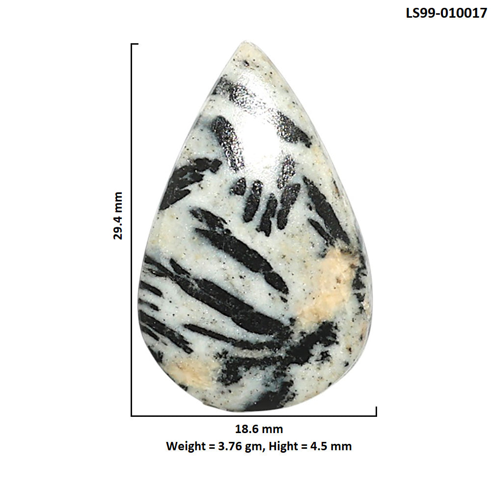 Natural Hornblende 18.6x29.4x4.5 mm Pear Shape Polished Gemstone LS99-010017