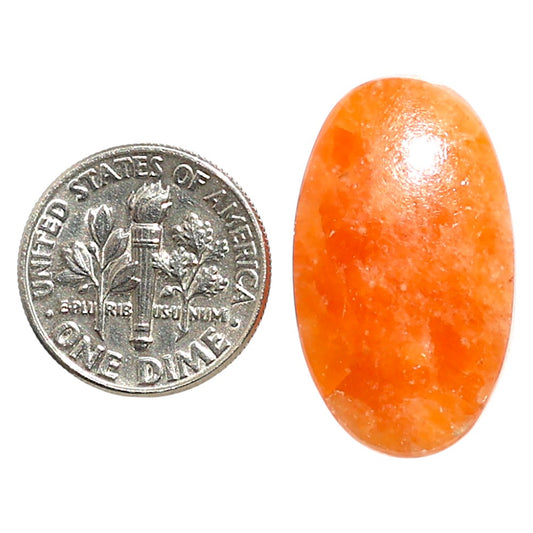 Natural Orange Aventurine 15.4x26.6x6 mm Oval Shape Polished Gemstone LS99-010024