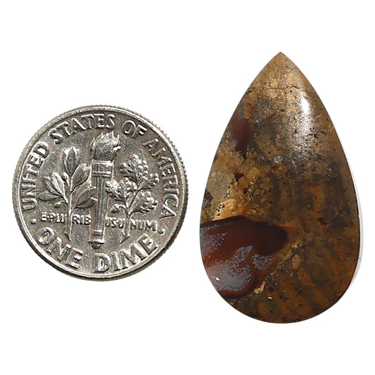 Natural Rock Calcy 16.2x27.35x4.5 mm Pear Shape Polished Gemstone LS99-010049