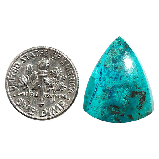 Natural Shattuckite 16.7x20.65x5 mm Fancy Shape Polished Gemstone LS99-010050