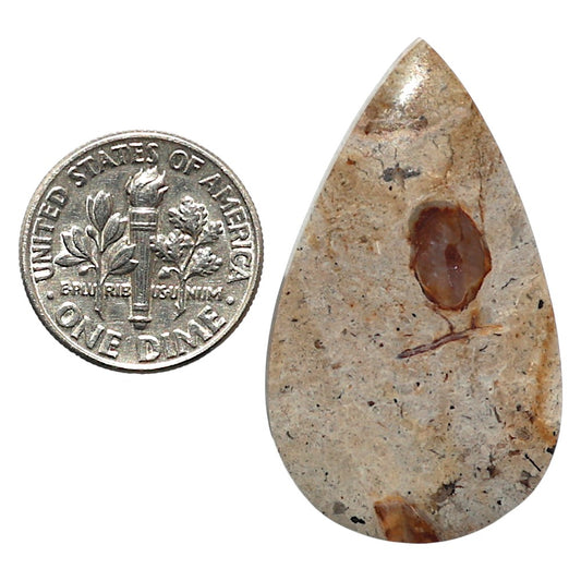 Natural Rock Calcy 21.7x36.7x5 mm Pear Shape Polished Gemstone LS99-010353
