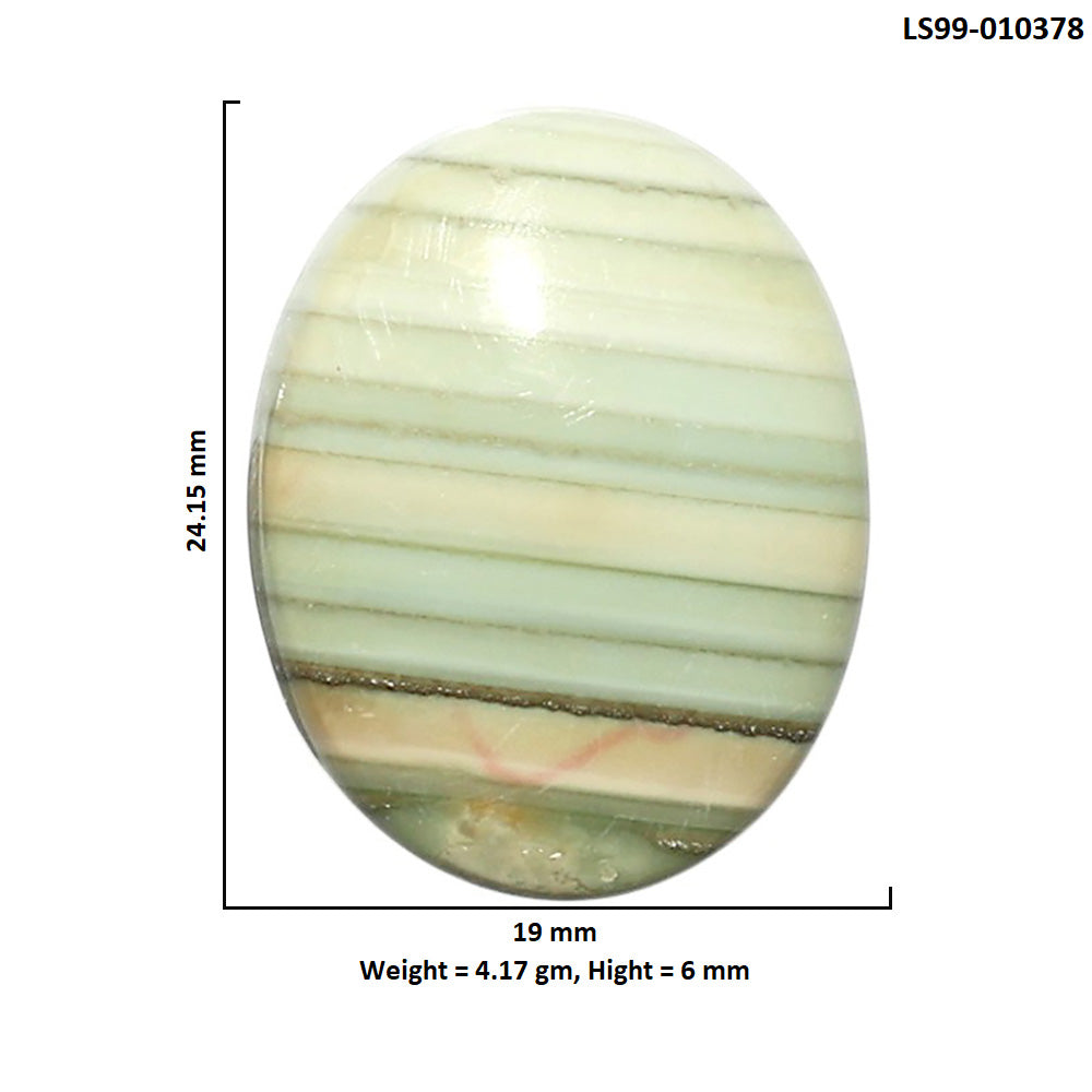 Natural Saturn Chalcedony 19x24.15x6 mm Oval Shape Polished Gemstone LS99-010378