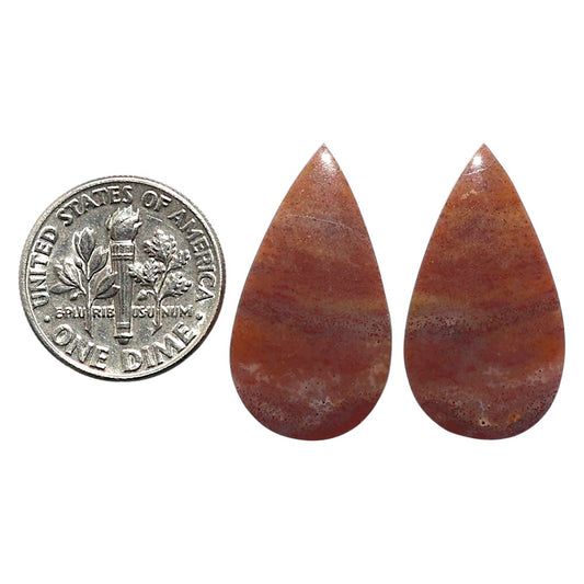 Natural Blood Stone 14x25.4x4 mm Pear Shape Polished Gemstone LS99-010507