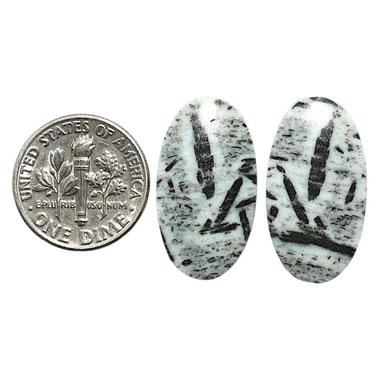 Natural Hornblende 13x23.8x3.7 mm Oval Shape Polished Gemstone LS99-010522