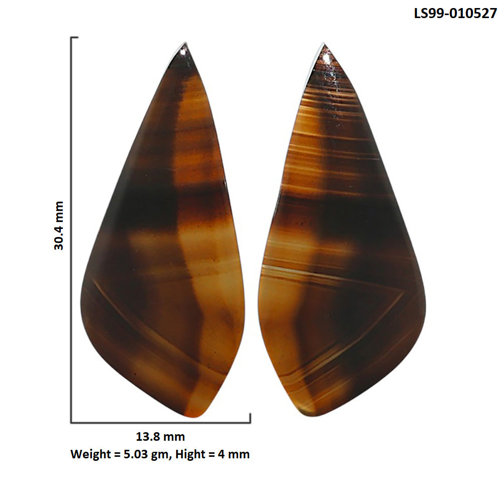 Natural Montana Agate 13.8x30.4x4 mm Fancy Shape Polished Gemstone LS99-010527