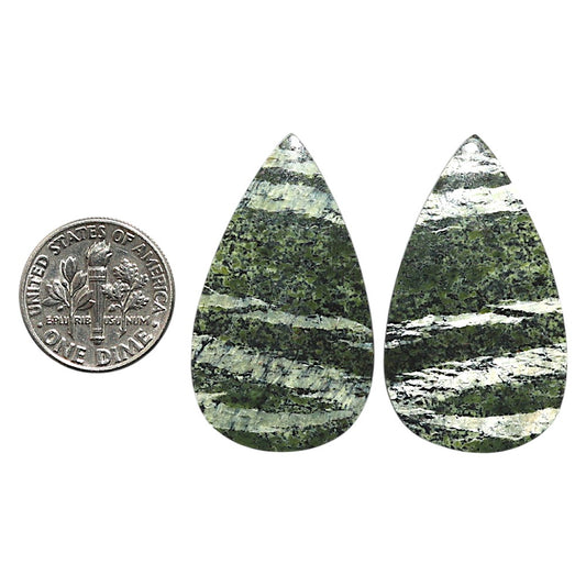 Natural Natural Chrysotile 21x36.3x4 mm Pear Shape Polished Gemstone LS99-010540