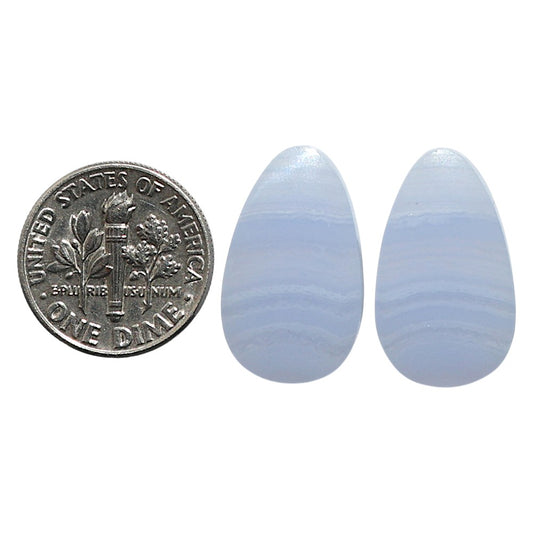 Natural Blue Lace Agate 13x21.4x4.5 mm Fancy Shape Polished Gemstone LS99-010639