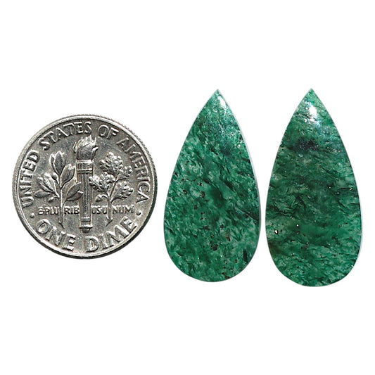 Natural Green Aventurine 12x24x4 mm Pear Shape Polished Gemstone LS99-010648