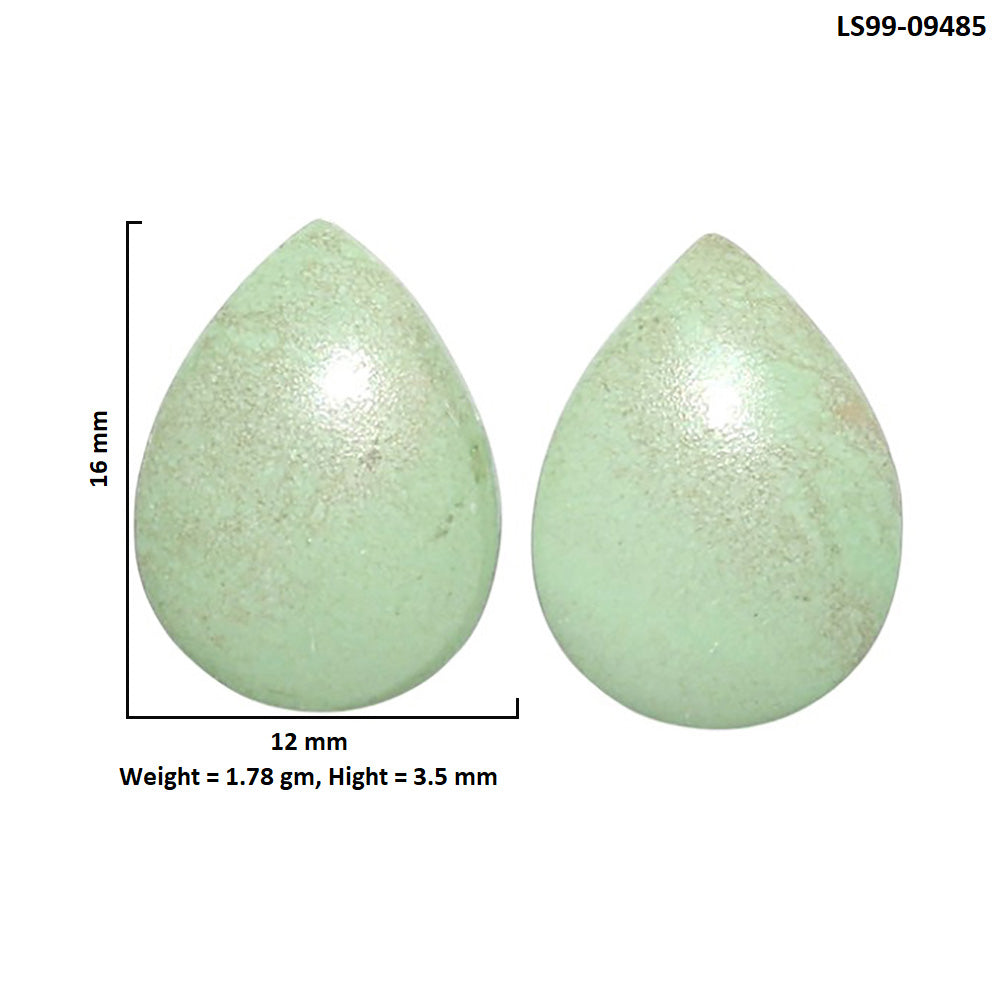 Natural Utah Variscite 12x16x3.5 mm Pear Shape Polished Gemstone LS99-09485