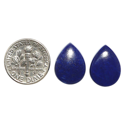 Natural Lapis Lazuli 12.2x16.2x4 mm Pear Shape Polished Gemstone LS99-09488