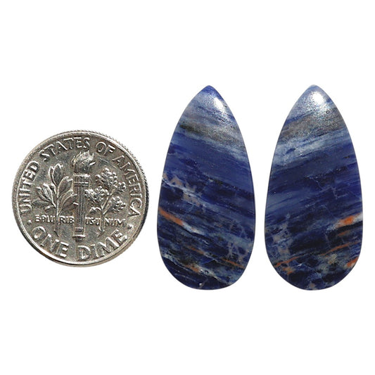 Natural Sodalite 12.8x26.4x4 mm Pear Shape Polished Gemstone LS99-09529