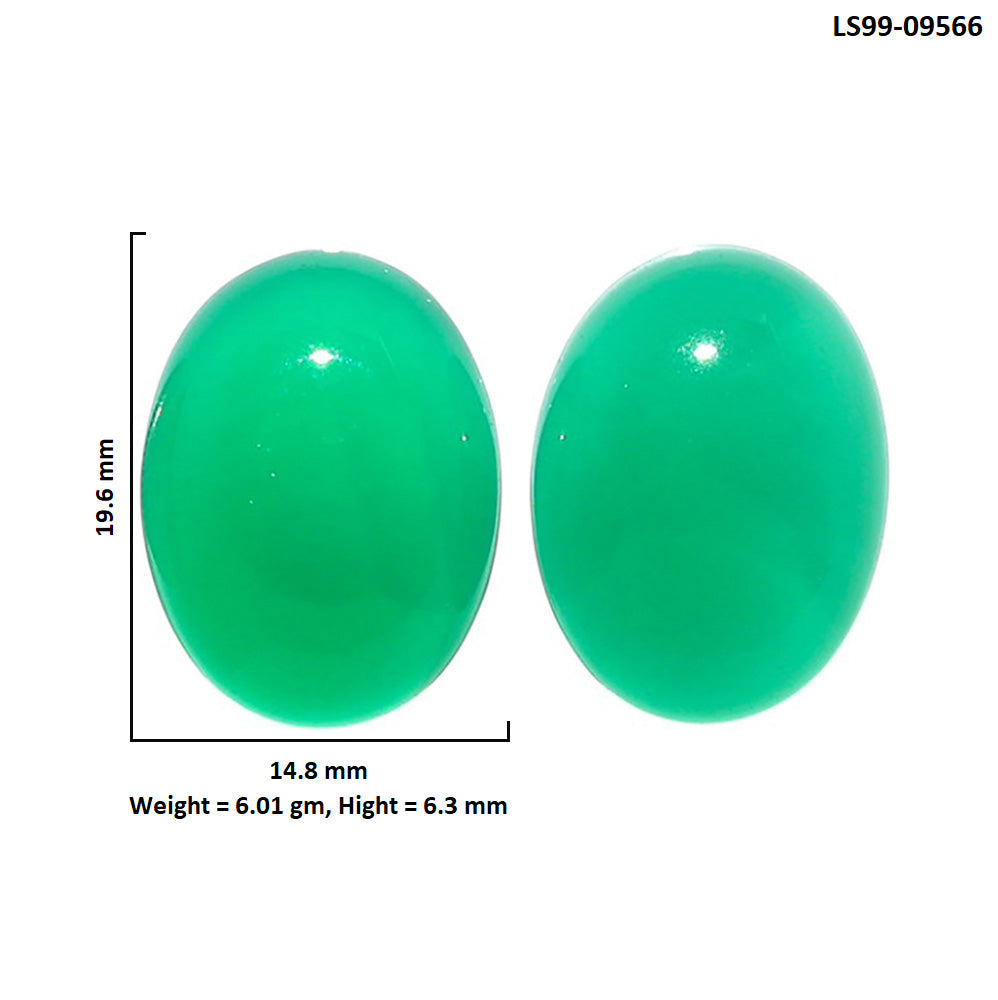 Natural Green Aventurine 14.8x19.6x6.3 mm Oval Shape Polished Gemstone LS99-09566