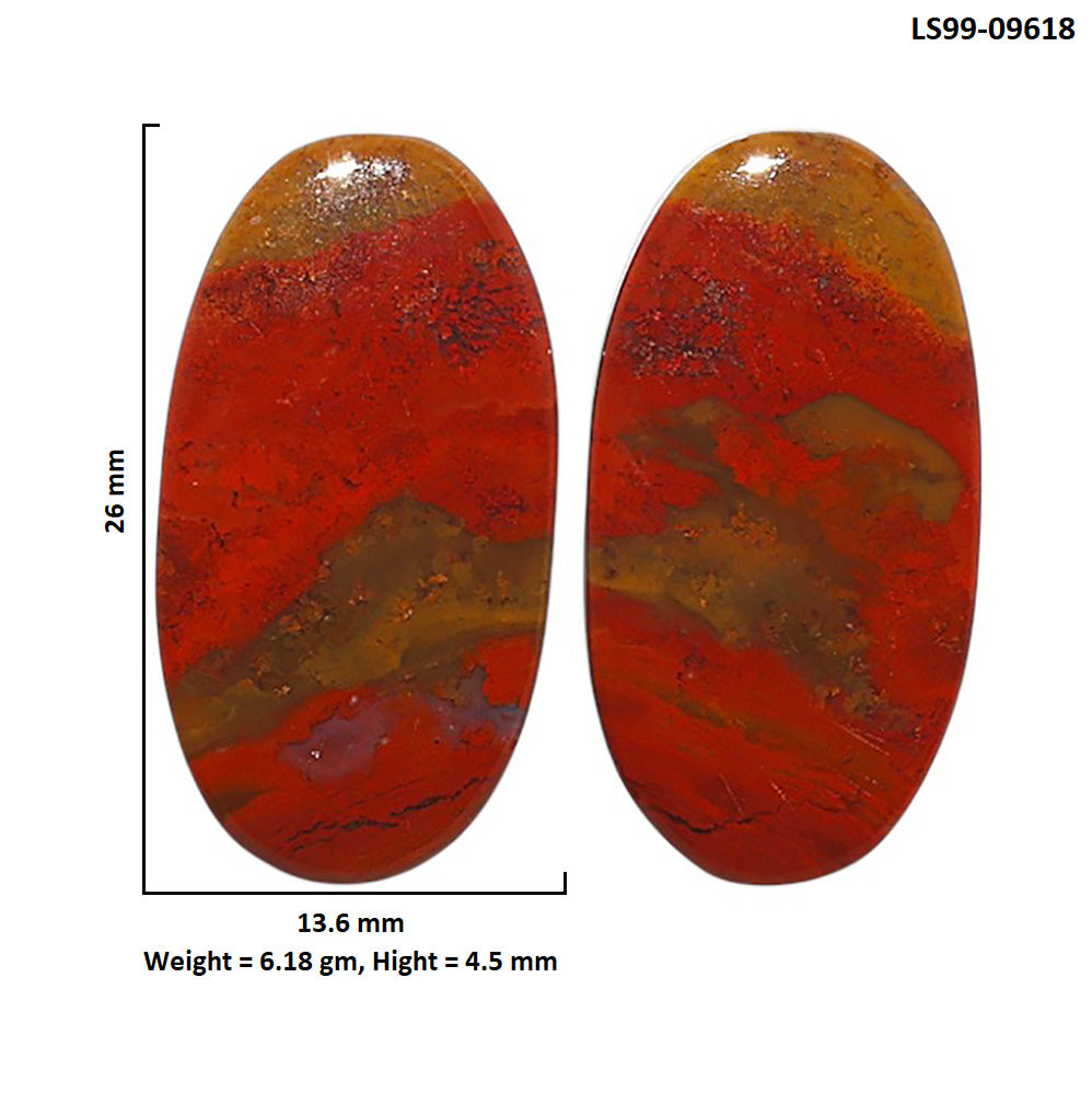 Natural Rare Cady Mountain Agate 13.6x26x4.5 mm Oval Shape Polished Gemstone LS99-09618