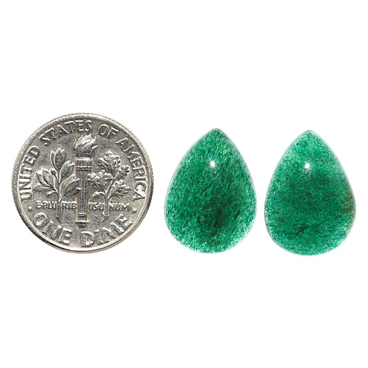 Natural Green Aventurine 11.6x16x4 mm Pear Shape Polished Gemstone LS99-09620