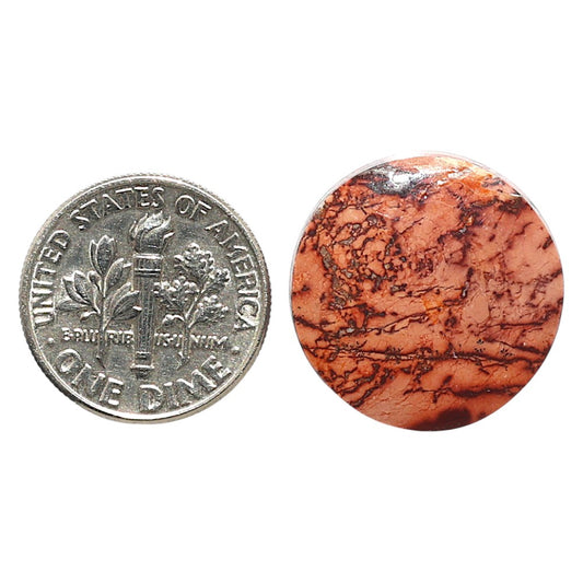 Natural Indian Paint Gemstone 19.5x19.5x3.5 mm Round Shape Polished Gemstone LS99-09656