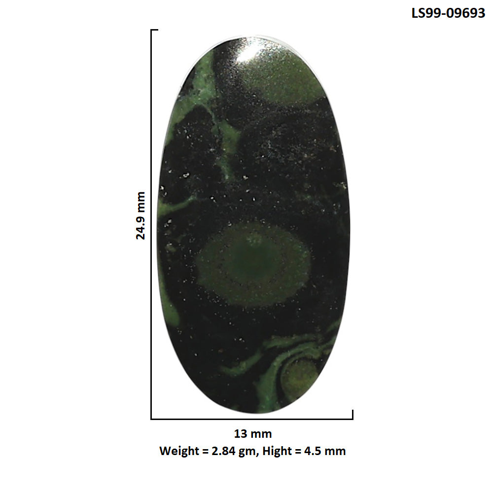 Natural Star Galaxy Jasper 13x24.9x4.5 mm Oval Shape Polished Gemstone LS99-09693
