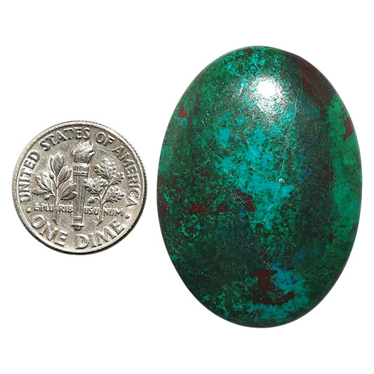 Natural Chrysocolla 26.9x37x5 mm Oval Shape Polished Gemstone LS99-09778