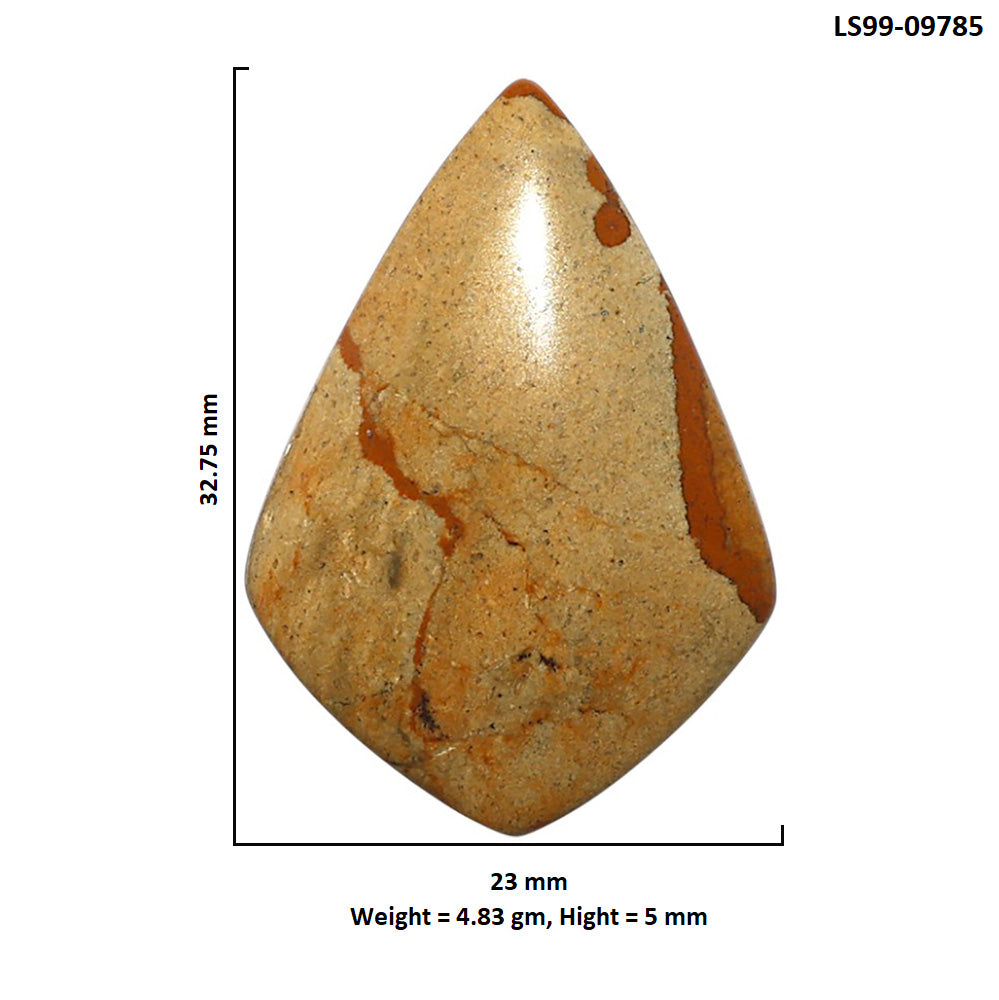 Natural Picture Jasper 23x32.75x5 mm Fancy Shape Polished Gemstone LS99-09785