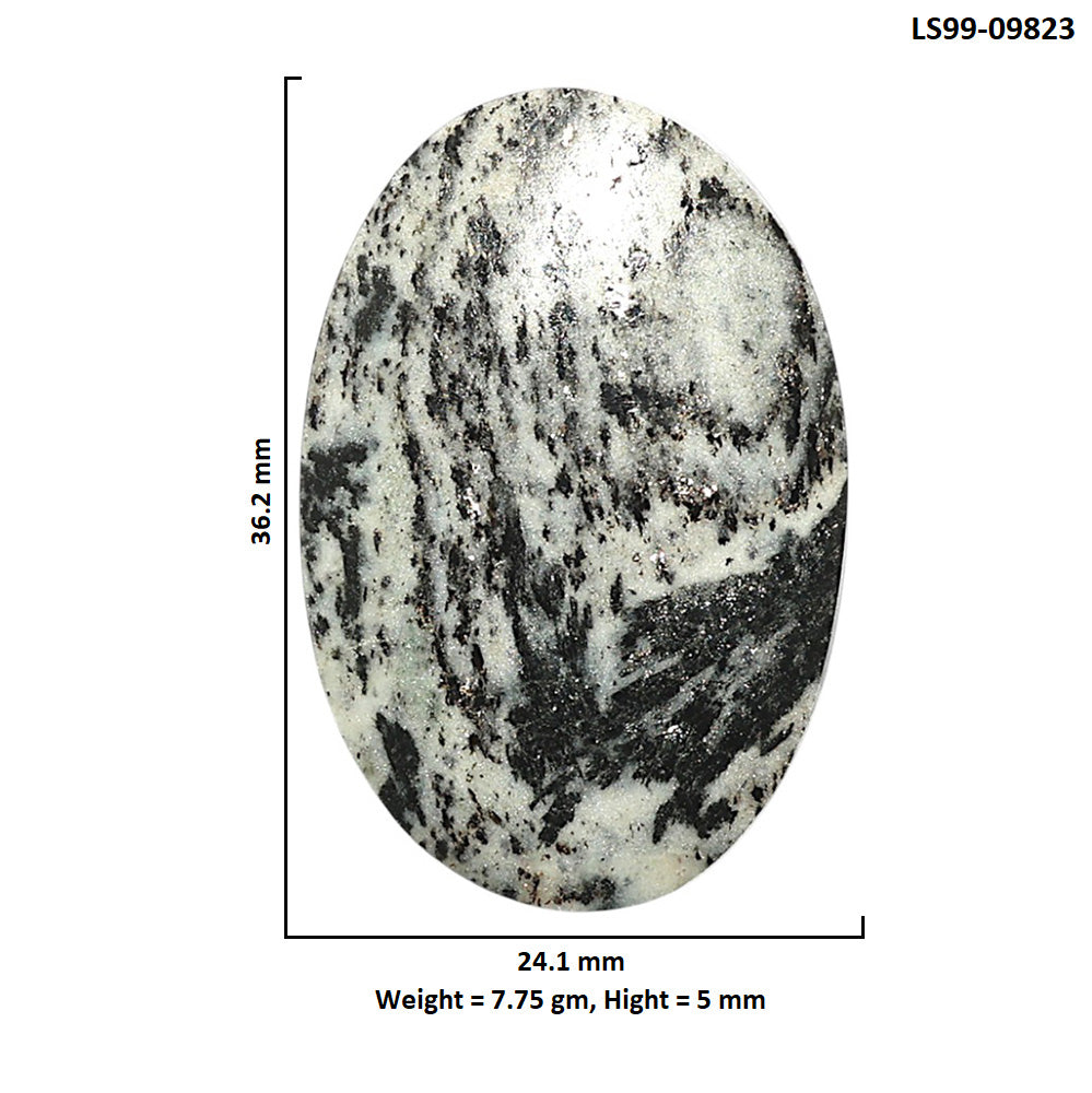 Natural Hornblende 24.1x36.2x5 mm Oval Shape Polished Gemstone LS99-09823