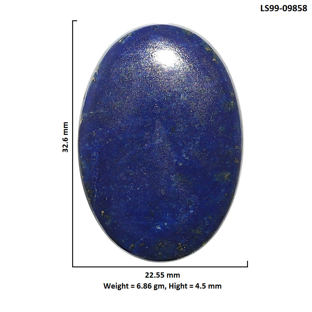 Natural Lapis Lazuli 22.55x32.6x4.5 mm Oval Shape Polished Gemstone LS99-09858