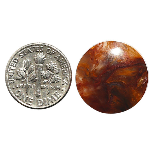 Natural Pietersite 19.3x19.3x3.7 mm Round Shape Polished Gemstone LS99-09894