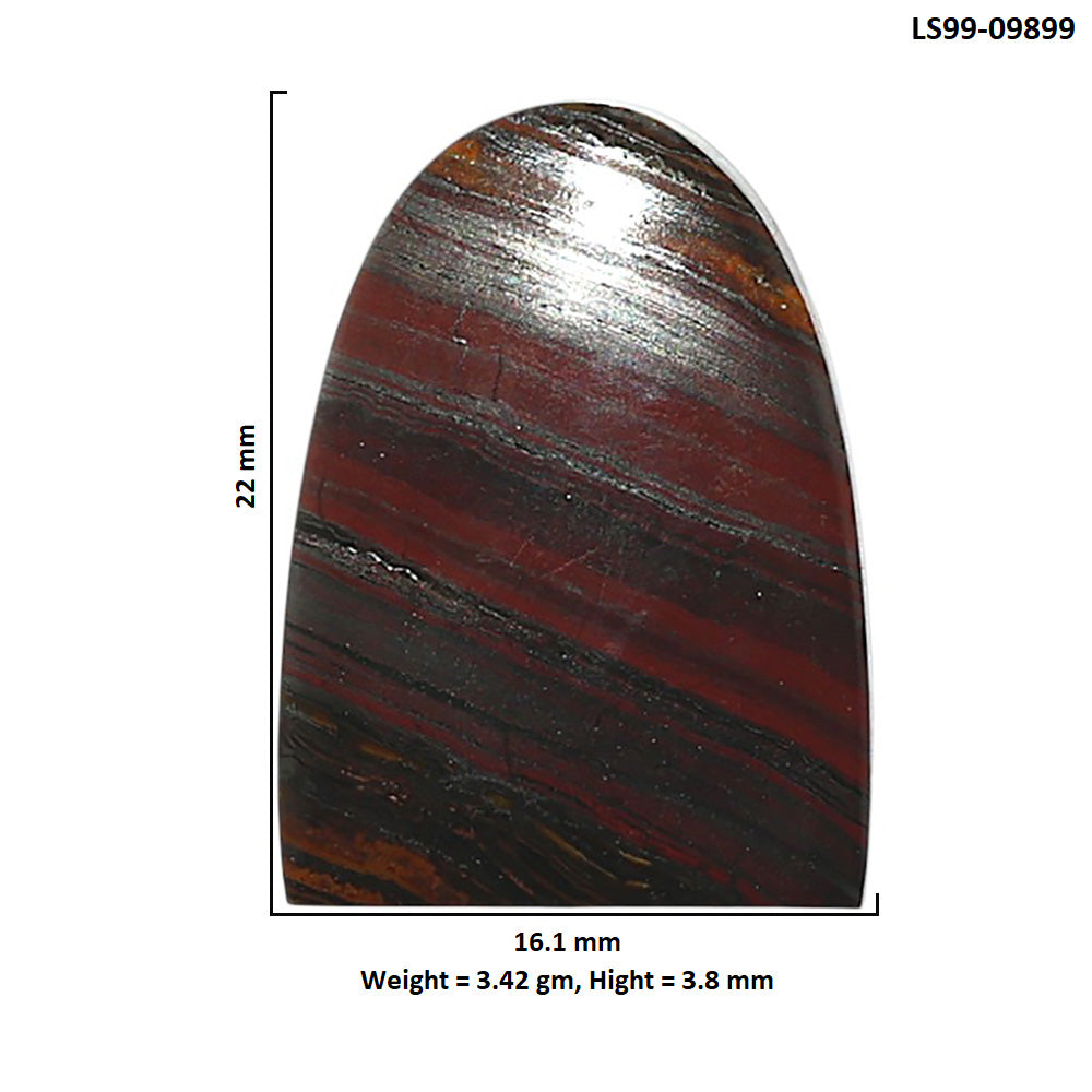Natural Iron Tiger Eye 16.1x22x3.8 mm Fancy Shape Polished Gemstone LS99-09899