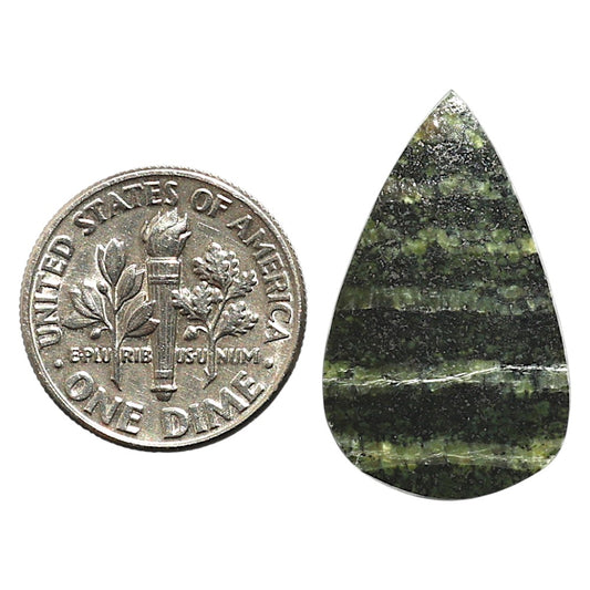 Natural Natural Chrysotile 15.3x25.45x3 mm Pear Shape Polished Gemstone LS99-09914
