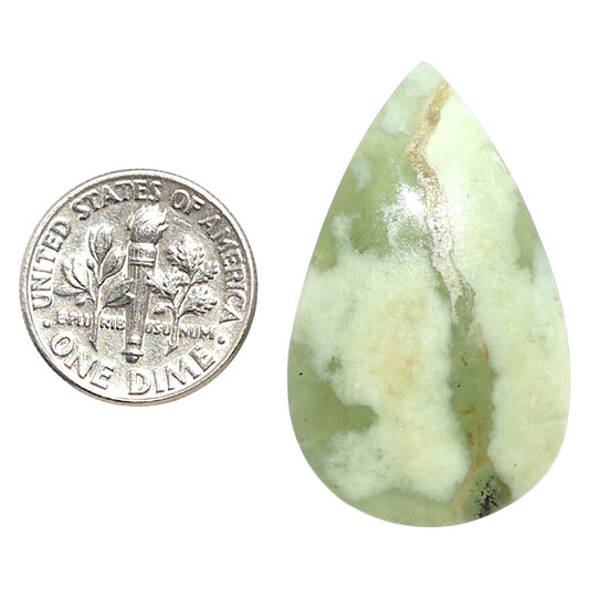 Natural Chrome Chalcedony 21.2x34.6x5.5 mm Pear Shape Polished Gemstone LS99-09995