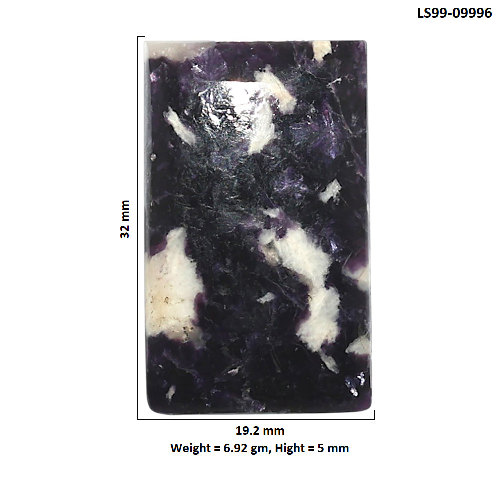 Natural Morado Jasper 19.2x32x5 mm Baguette Shape Polished Gemstone LS99-09996